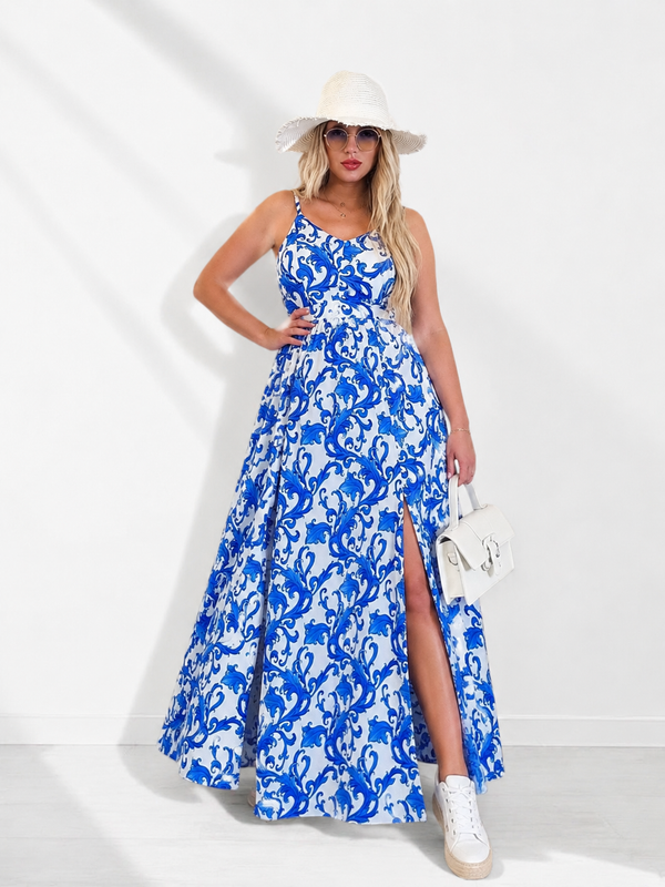 Alba Strappy Maxi dress Blue