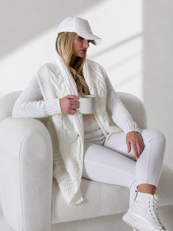 Ivy Chunky knit cardigan Cream