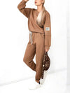 Life Co.Ord Joggers and Jumper set Camel