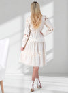 Crochet shirt dress Beige