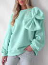 Charlotte 3D bow jumper Mint