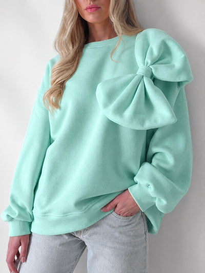 Charlotte 3D bow jumper Mint