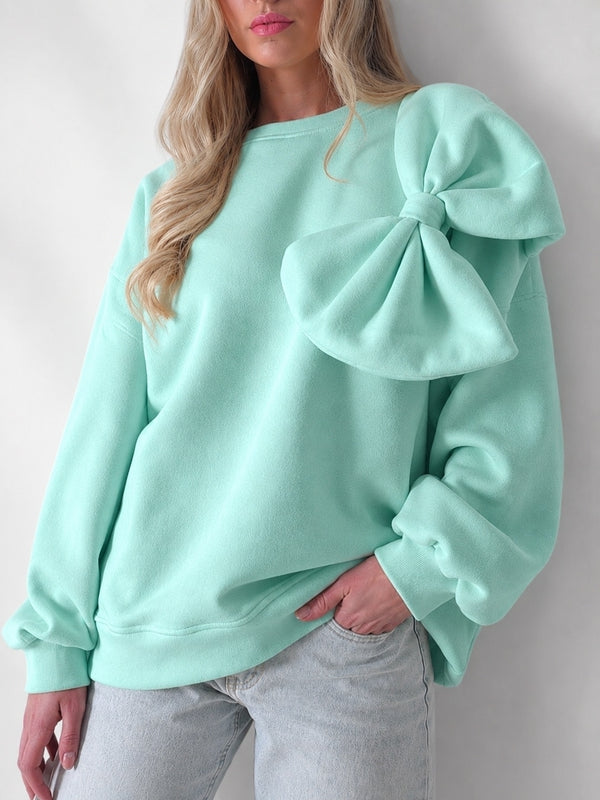 Charlotte 3D bow jumper Mint