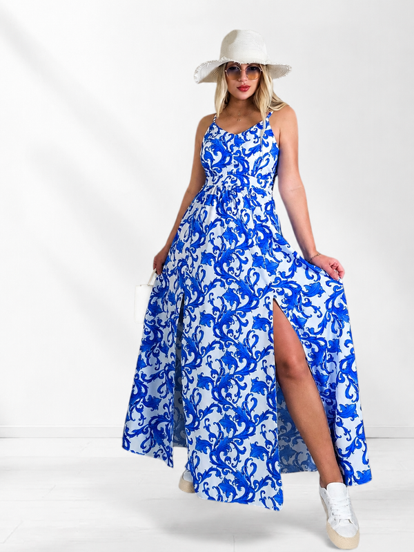 Alba Strappy Maxi dress Blue