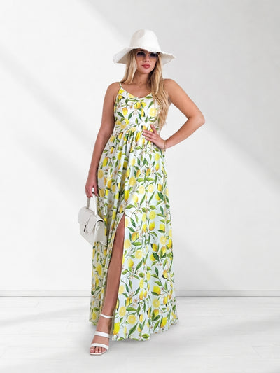 Alba Strappy Maxi dress White