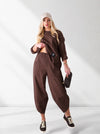 2 pieces Trousers and Jumper Brown