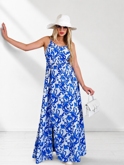 Alba Strappy Maxi dress Blue