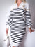 White Stripe knitted jumper dress