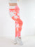 Tie dye High waist Anti Cellulite Leggings Orange