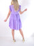 Tiered short sleeve dress Purple