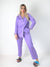 2 pieces satin pyjama set Purple