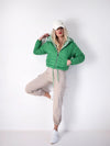 Green Hooded padded jacket