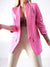 Pink Ruched sleeves Blazer